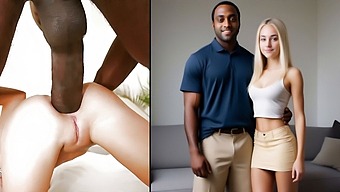 The Ebony Man Extends My Stunning Spouse'S Rear (Buttocks)