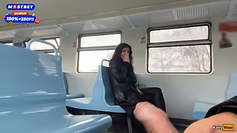 Public Train Adventure With A Happy Ending And A Cumwalk.